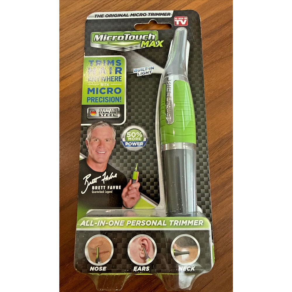 MicroTouch Titanium MAX Lighted Personal Hair All In One Trimmer Brett Favre TV